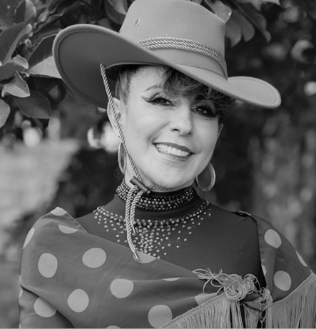 Beautiful woman in a cowboy costume
