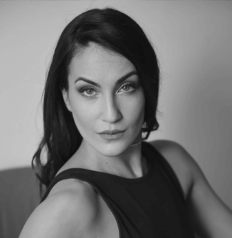 Beautiful woman in black and white